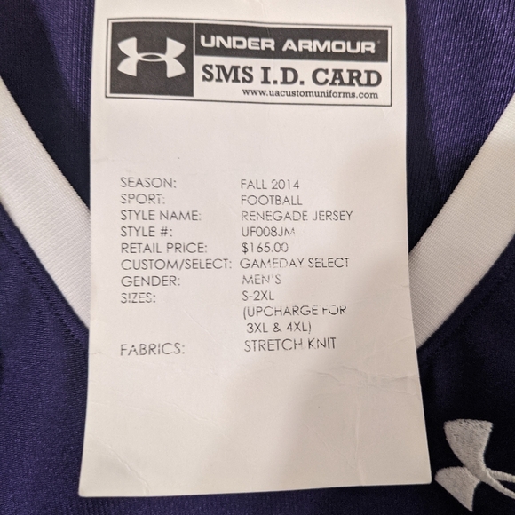 NWT Under Armour Wildcats-Renegade Jersey - Picture 3 of 4